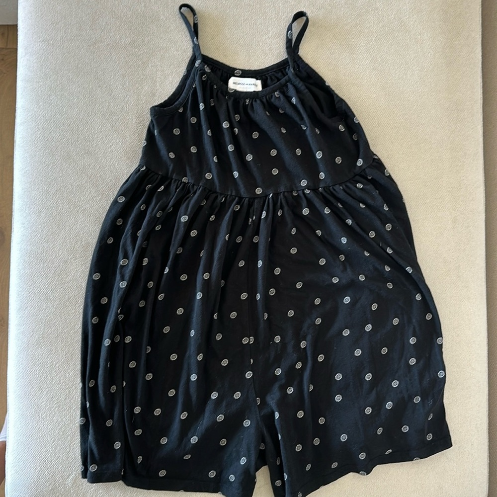 Melrose and Market Floral Black Romper for Girls